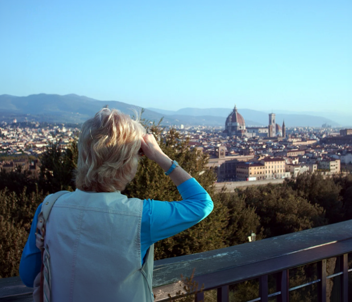 WTT traveler taking in the view